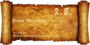 Kass Bettina névjegykártya